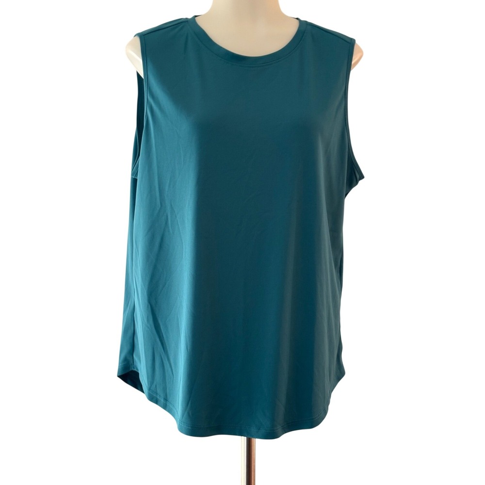 Gradual Athletic Tank Top Womens XL Teal Sleeveless Crew Neck Workout NWOT